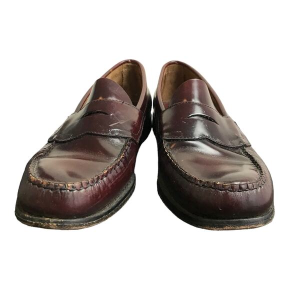 GH Bass & Co Penny Loafers Mens 10 Weejuns Brown Genuine Leather Shoes Slip-On - Picture 5 of 9